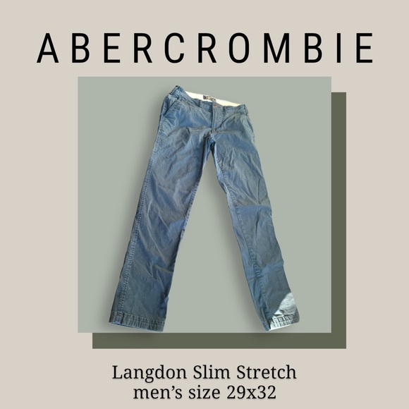 Abercrombie Fitch Pants Abercrombie Fitch Mens 29x32 Langdon Slim Stretch Navy Pants Like